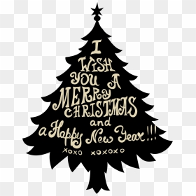 T-shirt Christmas Tree Silhouette - Christmas Tree, HD Png Download - christmas tree silhouette png