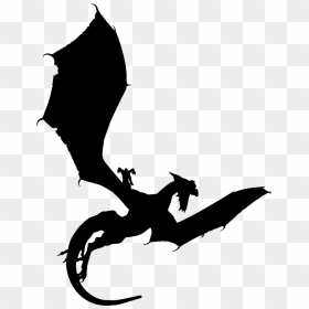 Onlinelabels Clip Art - Dragon Silhouette Transparent Background, HD Png Download - game of thrones dragon png