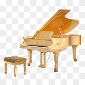 Fazioli Gold Leaf Piano Ultimate Luxury Product - Fazioli Gold Leaf Piano, HD Png Download - grand piano png