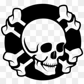 Skull Crossed Bones Silhouette - Skull, HD Png Download - skull silhouette png