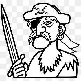 Pirate Line Art, HD Png Download - pirate parrot png