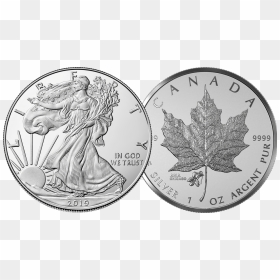 2017 American Silver Eagle Coin, HD Png Download - coins falling png