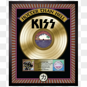 Kiss Hotter Than Hell Riaa, HD Png Download - gold record png