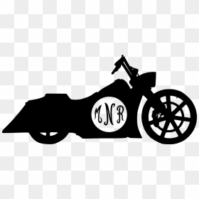 Motorcycle Clipart Bagger Clip Art Black And White - Harley Davidson Motorcycle Silhouette, HD Png Download - motorcycle silhouette png