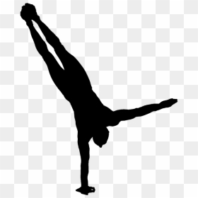 Handstand Yoga Man - One Arm Handstand Logo, HD Png Download - yoga silhouette png