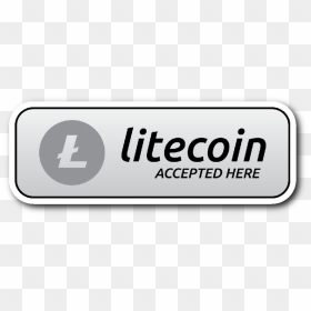 Litecoin Accepted Here Button - Litecoin Accepted Here .png, Transparent Png - litecoin png