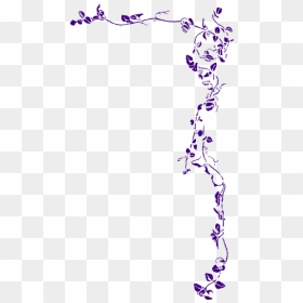 Vine Border Purple Clip Art At Clker - Vine Border Frame Clipart, HD Png Download - purple border png