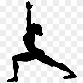 Crescent Lunge - Yoga Standing Poses, HD Png Download - yoga silhouette png