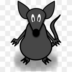 Transparent Rat Clip Art - Black Mouse Cartoon, HD Png Download - rat silhouette png