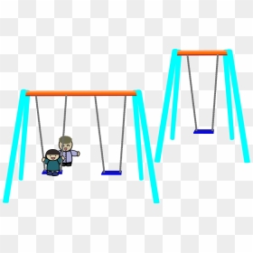 Single And Double Swings - Dessin D Une Balançoire, HD Png Download - swing png