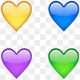 Yellow Heart / Blue Heart / Purple Heart / Green Heart - Blue Heart And Yellow Heart, HD Png Download - yellow heart png