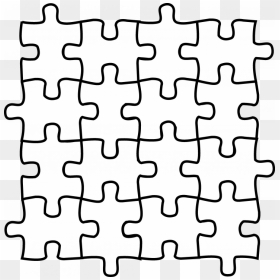 Coloring Autism Puzzle Piece Page Awareness Clipart - Puzzle Pieces Clipart Black And White, HD Png Download - autism puzzle piece png