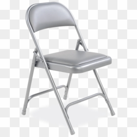 Folding Chair Png Transparent - Gray Plastic Folding Chair, Png Download - folding chair png
