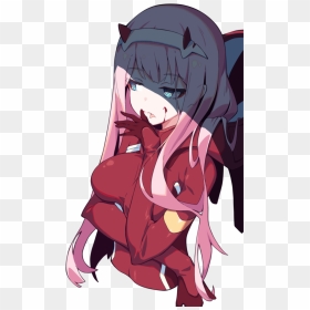 #anime #tyan #png #zerotwo - Darling In The Franxx Zero Two Chibi, Transparent Png - zero two png