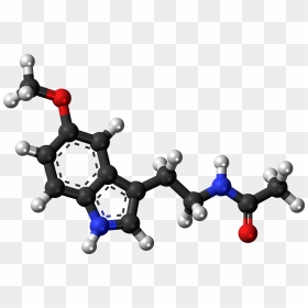 Melatonin Molecule Ball - Chemical Structure Melatonin Png, Transparent Png - molecule png