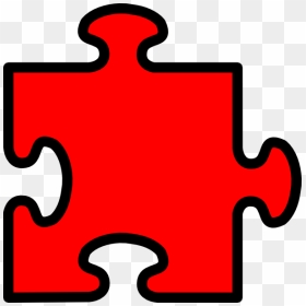 Blue Border Puzzle Piece Svg Clip Arts - Autism Puzzle Piece Red, HD Png Download - autism puzzle piece png
