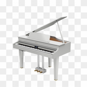 White Digital Grand Piano, HD Png Download - grand piano png