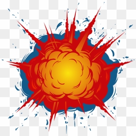 Explosion Clip Art Transparent - عکس کارتونی ترکیدن بمب, HD Png Download - red explosion png