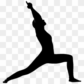 Warrior - Warrior 1 Pose Silhouette, HD Png Download - yoga silhouette png