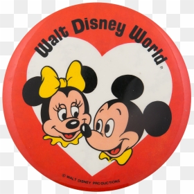 Walt Disney World Minnie And Mickey Entertainment Button - Disney World Sticker Png, Transparent Png - disney world png