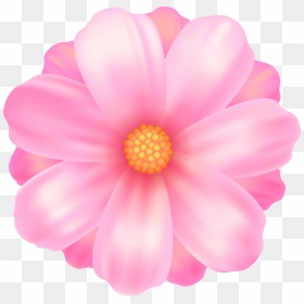 Pink Flowers Floral Design Drawing Clip Art - Transparent Background Pink Flower Clipart, HD Png Download - gold flower png