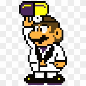 Doctor Mario Pixel Art, HD Png Download - mario pixel png