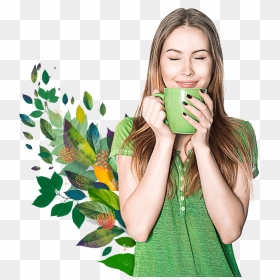All The Balance And Energy To Focus Your Mind And Power - Girl Drinking Tea Png, Transparent Png - people drinking png