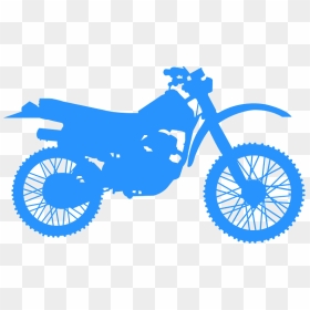 Blue Dirt Bike Silhouette, HD Png Download - motorcycle silhouette png