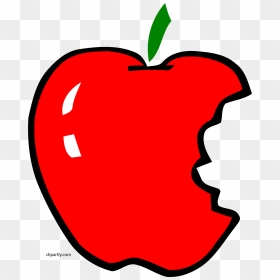 Apl Bite Apple Clipart Png - Apple With Bite Clipart, Transparent Png - bitten apple png