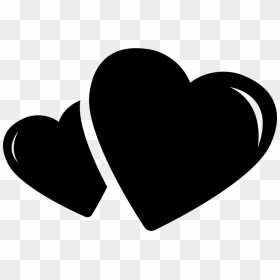 - Black Hearts Icon Transparent , Png Download - Portable Network Graphics, Png Download - two hearts png