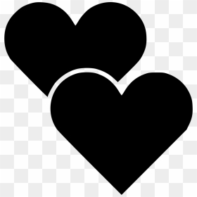 Two Hearts - Two Black Heart Png, Transparent Png - two hearts png