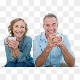 People Drinking Coffee At Home , Png Download - Middle Age Married Couple, Transparent Png - people drinking png