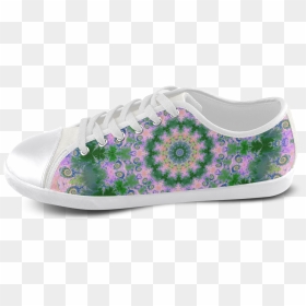 Rose Pink Green Explosion Of Flowers Mandala Men"s - Sneakers, HD Png Download - green explosion png