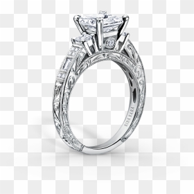 Charlotte Platinum Engagement Ring K - Engagement Ring, HD Png Download - engagement rings png