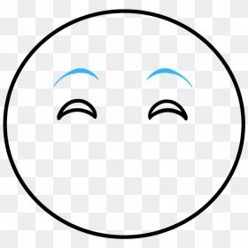 How To Draw Happy Face Emoji - Circle, HD Png Download - laughing face emoji png