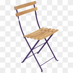 Bistro Chaise Naturel Aubergine - Fermob Bistro Natural Chair, HD Png Download - folding chair png