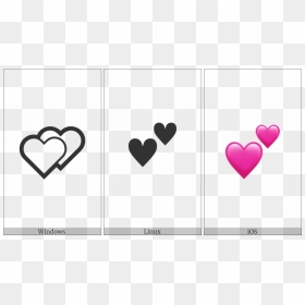 Two Hearts On Various Operating Systems - Heart, HD Png Download - two hearts png