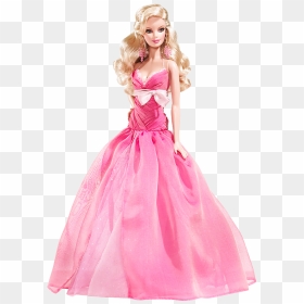 Pink Hope Barbie® Doll Is A Glamorous And Lovely Tribute - Barbie In A Pink Dress, HD Png Download - barbie doll png