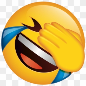 Laughing Emoji Hand On Face, HD Png Download - laughing face emoji png