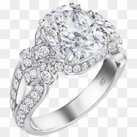 Side View Of The Bridal Couture By Harry Winston, Cushion-cut - Pre-engagement Ring, HD Png Download - engagement rings png