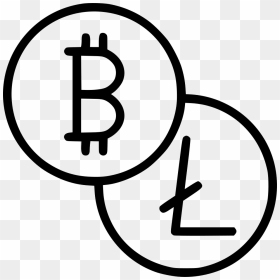 Bitcoin Litecoin Online Trade Electronic Digital Currency - Bitcoin, HD Png Download - litecoin png