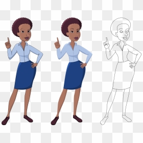 Clip Art Woman, HD Png Download - business woman standing png