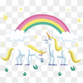 Unicorn Rainbow Clip Art - Mane, HD Png Download - rainbow unicorn png