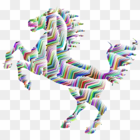 Prismatic Horse Silhouette Abstract Line Art Clip Arts - Abstract Art Design For Horse, HD Png Download - abstract art png