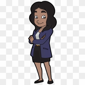 Business Woman Standing Cartoon Employee, HD Png Download - business woman standing png