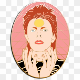 David Bowie Hard Enamel Lapel Pin Concept Art - David Bowie Art Pins, HD Png Download - david bowie png