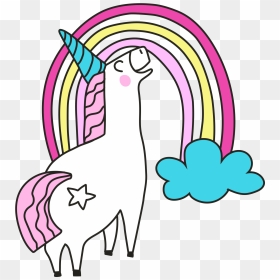 Rainbow Unicorn Transparent, HD Png Download - rainbow unicorn png