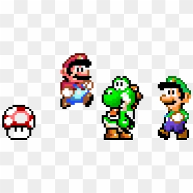 Super Mario World - Super Mario World Png, Transparent Png - mario pixel png
