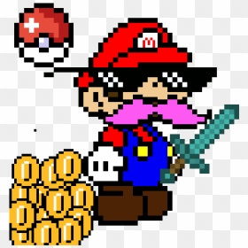 Transparent Sml Mario Png - Pixel Art Paper Mario, Png Download - mario pixel png