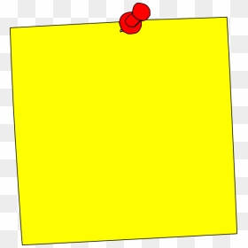 Yellow Sticker Note Clip - Clip Art, HD Png Download - yellow square png